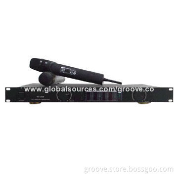 Two-channel VHF Wireless Microphone System with 220 to 260MHz Frequency Range